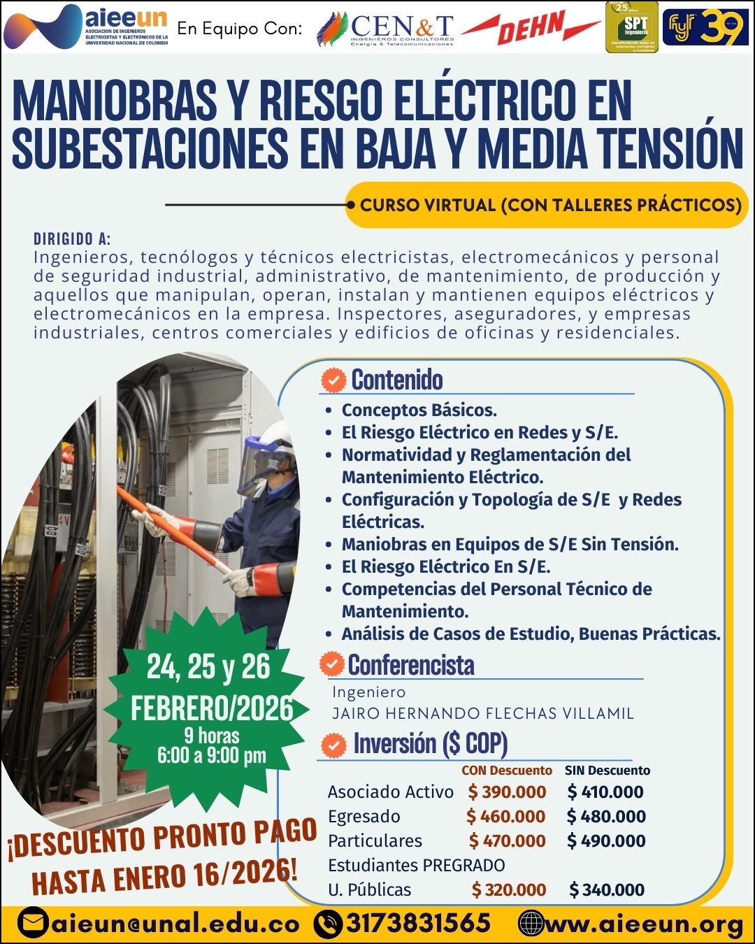 Maniobras y Riesgo Eléctrico en Subestaciones en Baja y Media Tensión