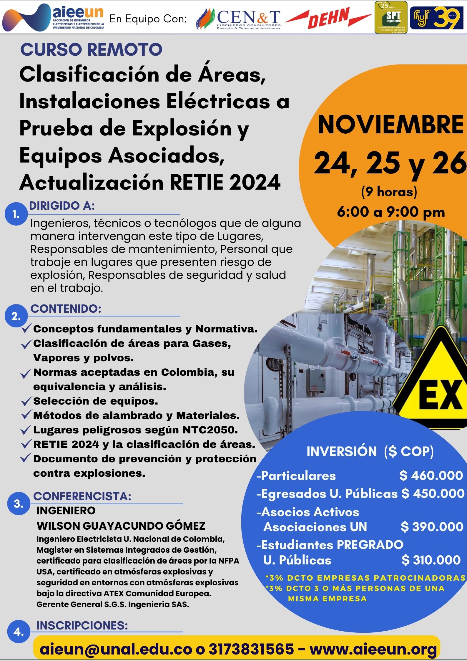 Clasificación de Áreas, Instalaciones Eléctricas a Prueba de Explosión y Equipos Asociados con la Actualización RETIE 2024