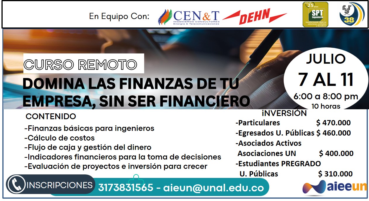 CURSO VIRTUAL "DOMINA LAS FINANZAS DE TU EMPRESA, SIN SER FINANCIERO"