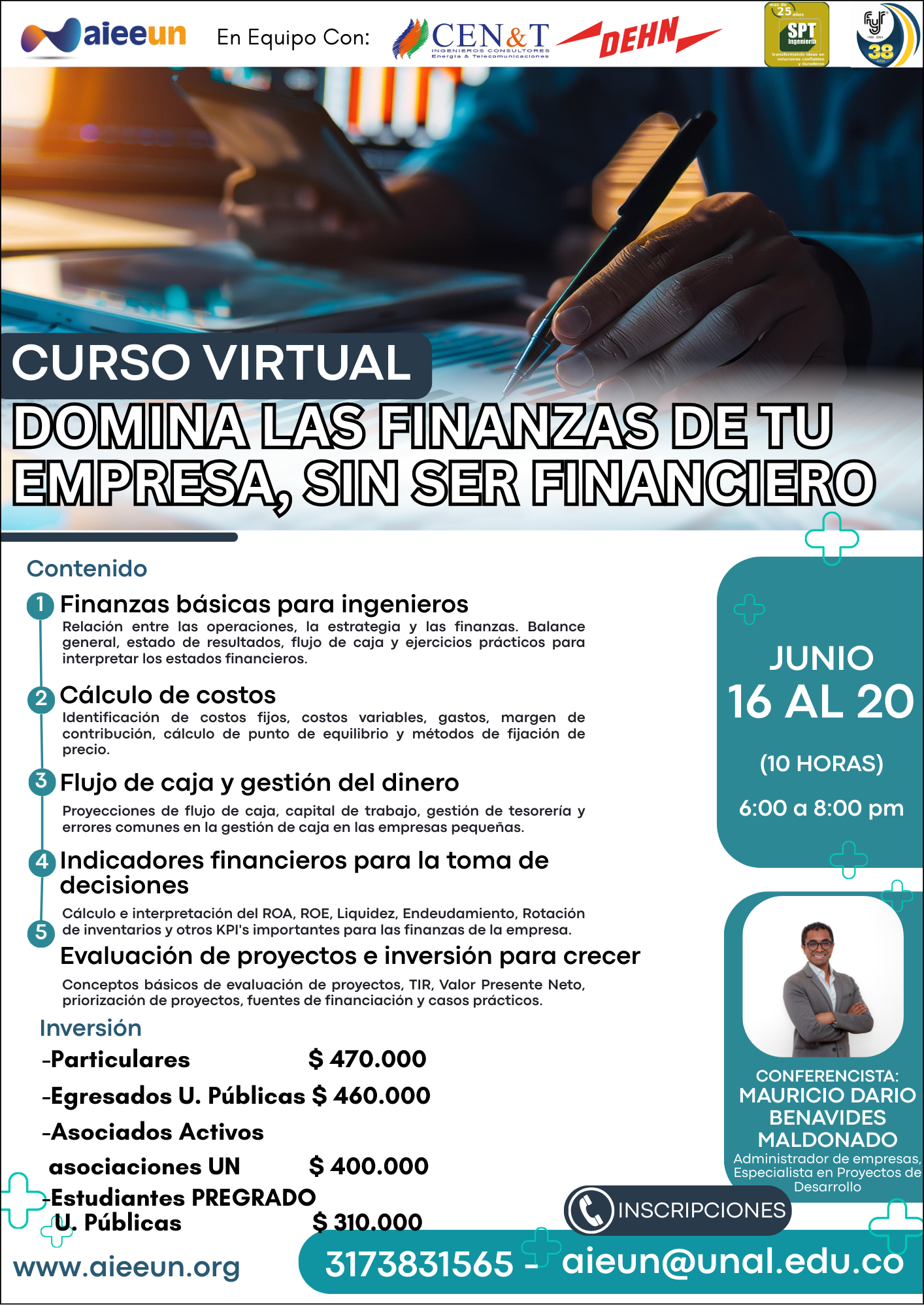 CURSO VIRTUAL "DOMINA LAS FINANZAS DE TU EMPRESA, SIN SER FINANCIERO"