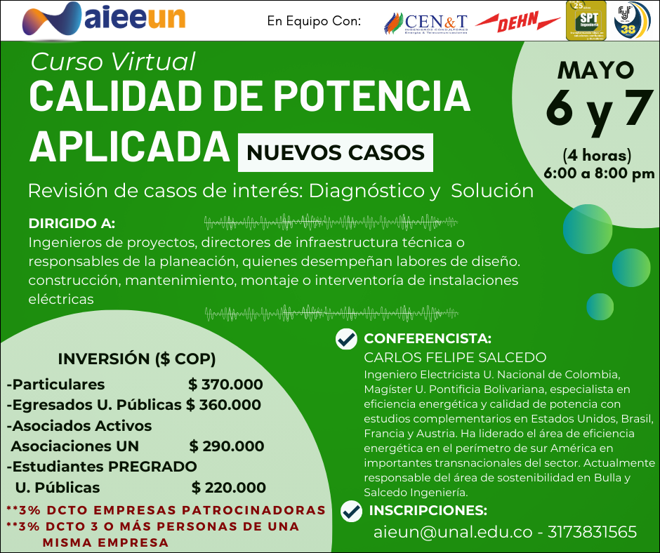 Curso Virtual "CALIDAD DE POTENCIA APLICADA - Nuevos Casos