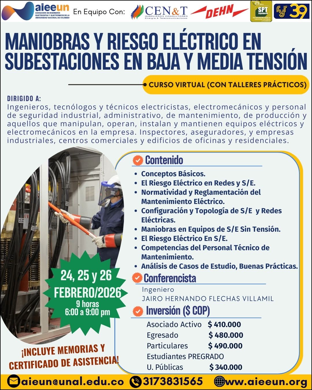 Maniobras y Riesgo Eléctrico en Subestaciones en Baja y Media Tensión
